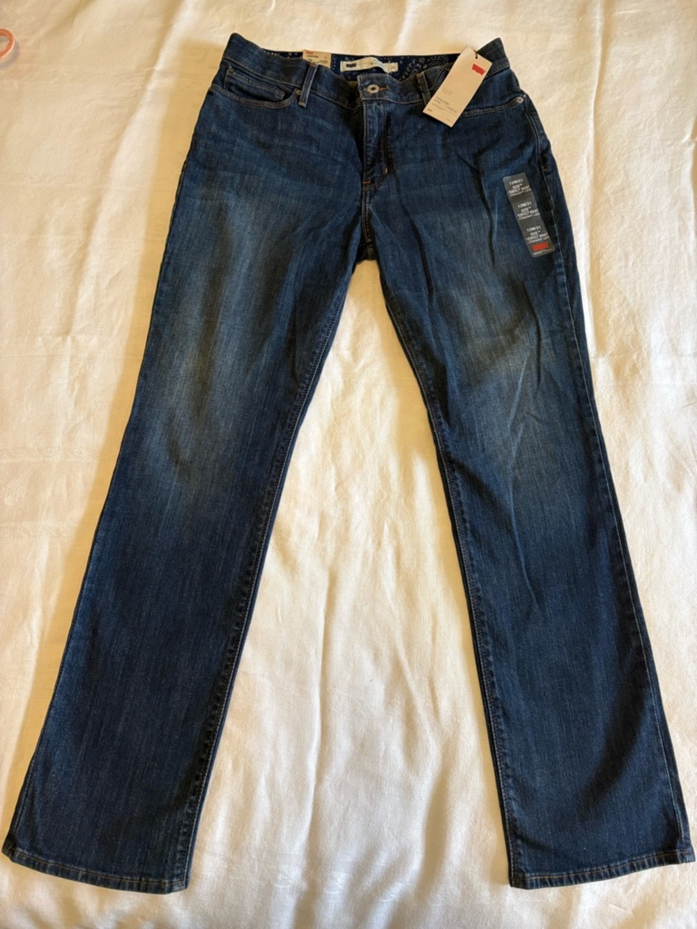 Levi's Women’s 525 Perfect Waist Dark Blue Straight Jeans NEW with tags